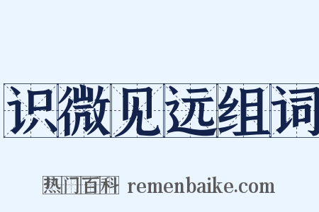 识微见远组词是什么意思的图片